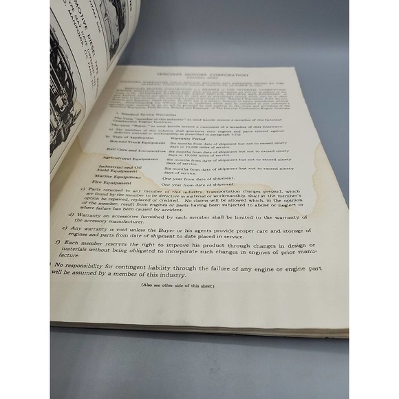 1940s Hercules Motor Description & Maintenance Various Diesel Types Manual - Picture 5 of 13